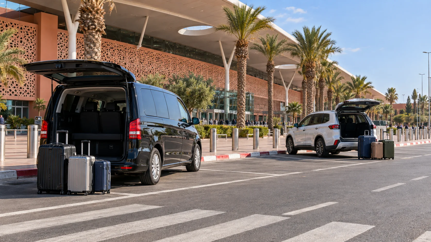 Transferência de grupo do aeroporto de Marrakech para voos diferentes